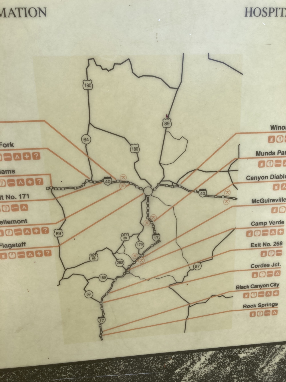 McGuireville Rest Area Map