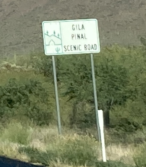 Gila Pinal Scenic Road sign