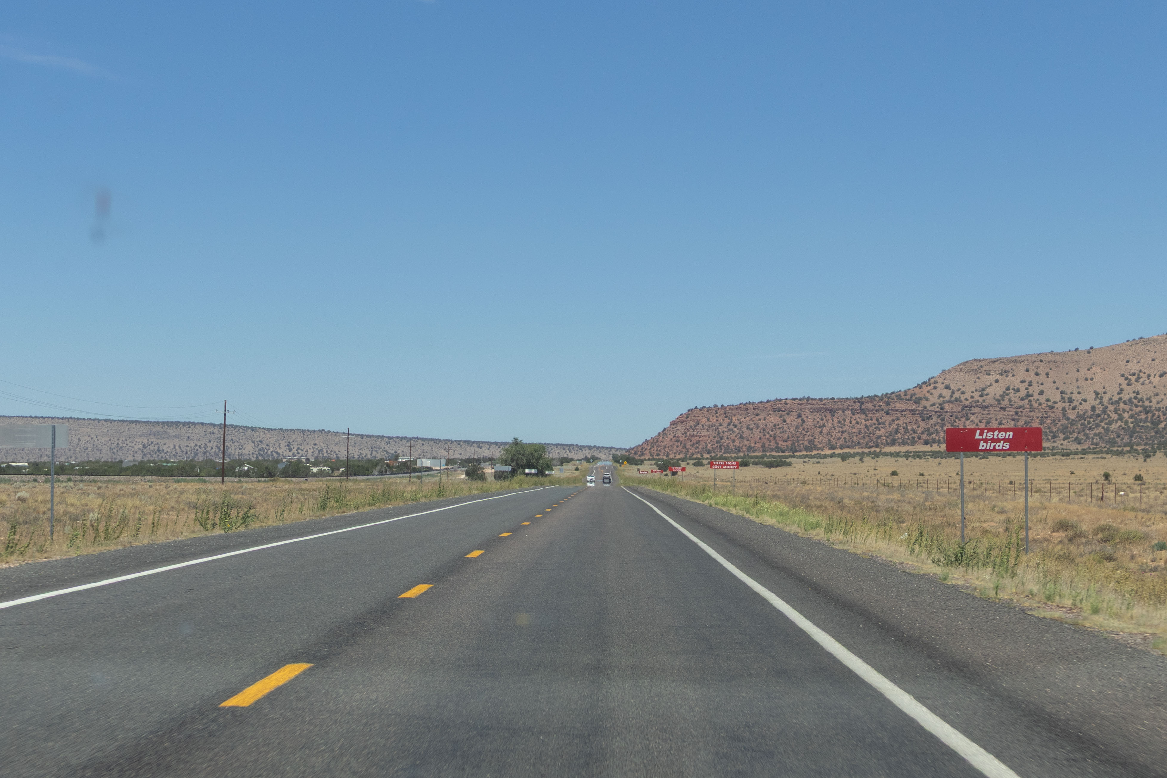 Burma Shave Listen Birds Signs