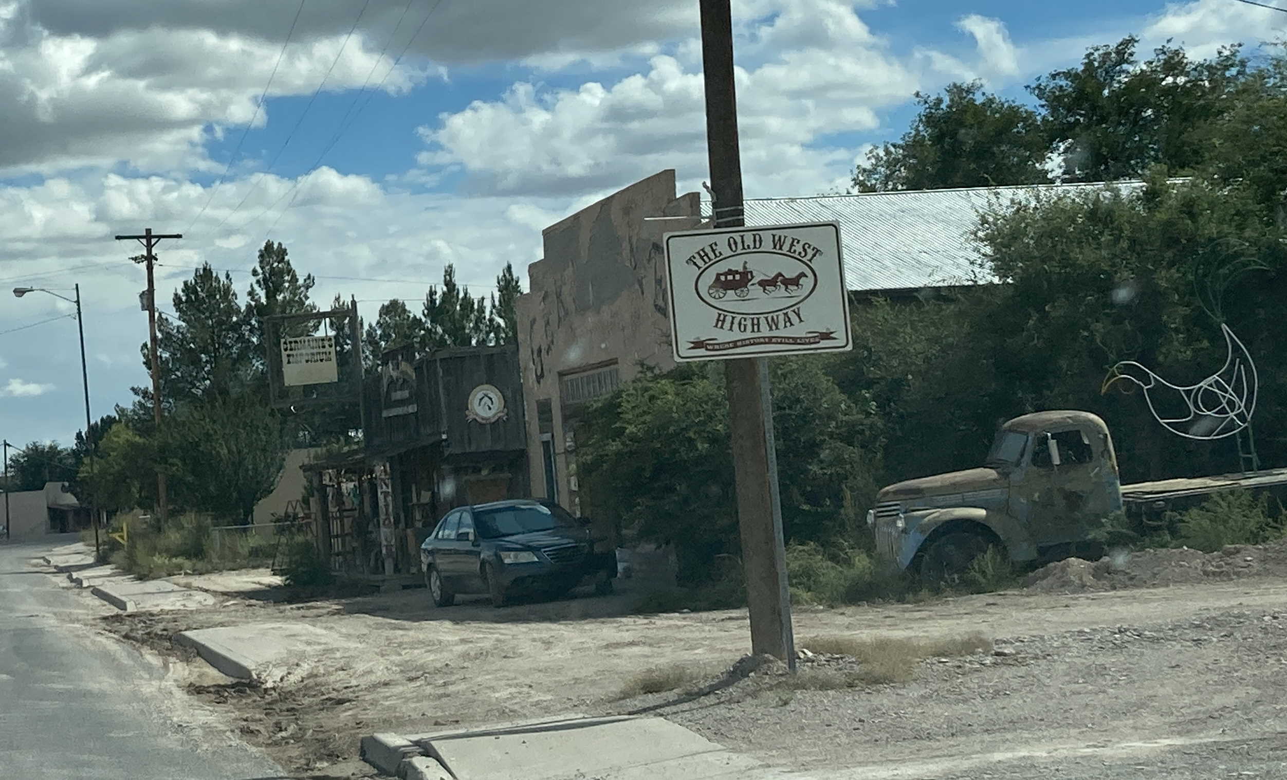 Old West Highway Sign