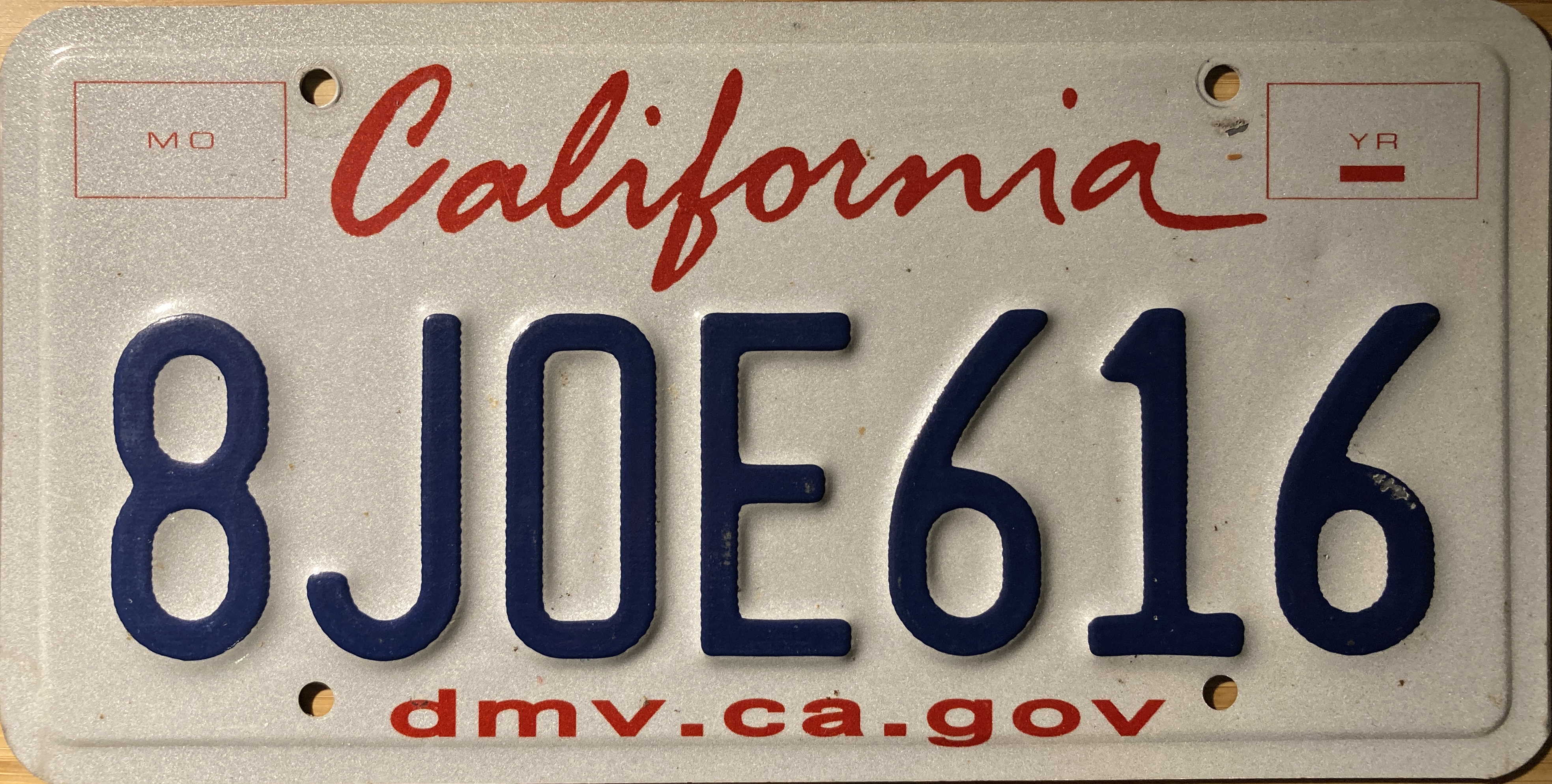 2012 California US Plate