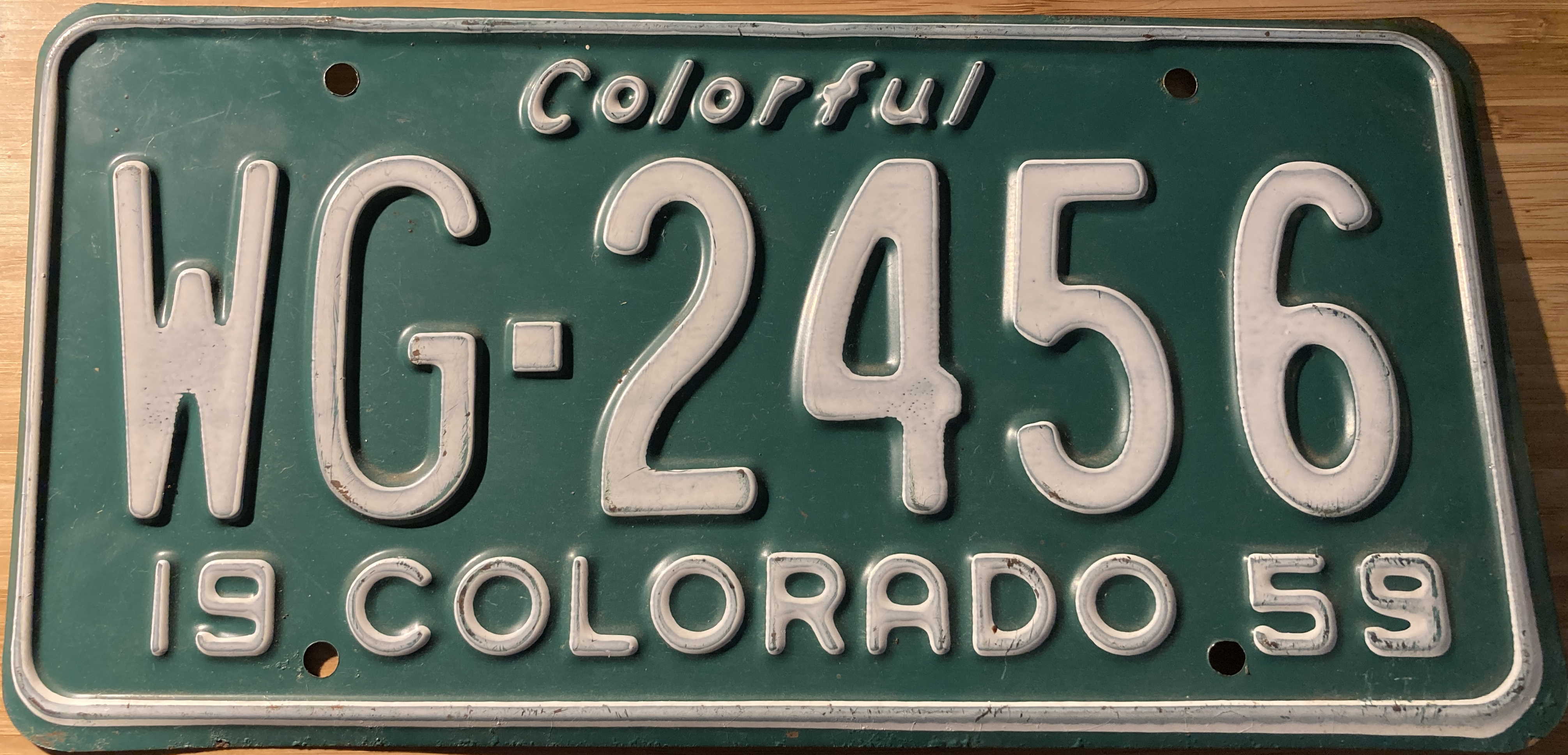 1959 Colorado US Plate