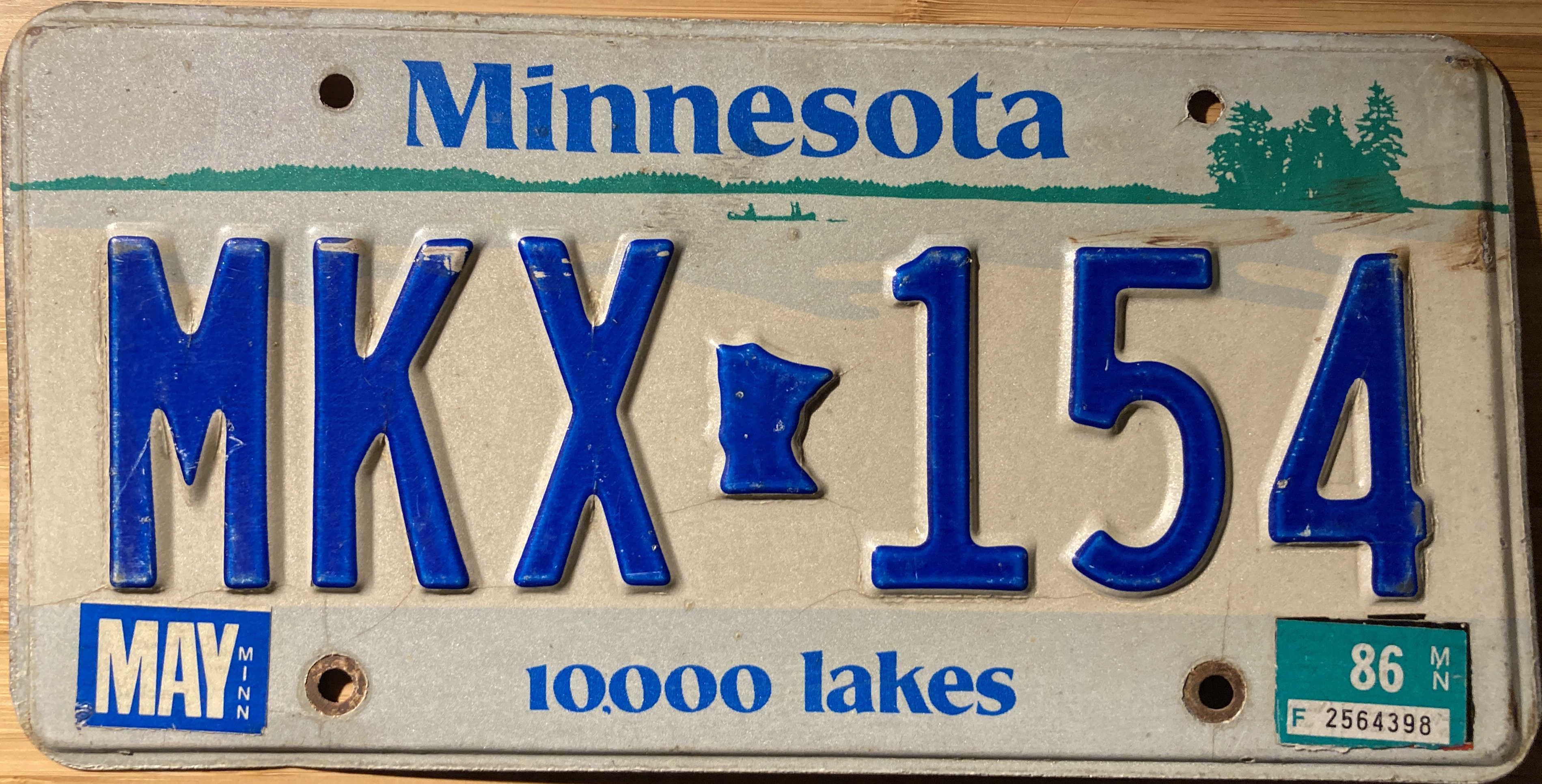 1982 Minnesota US Plate