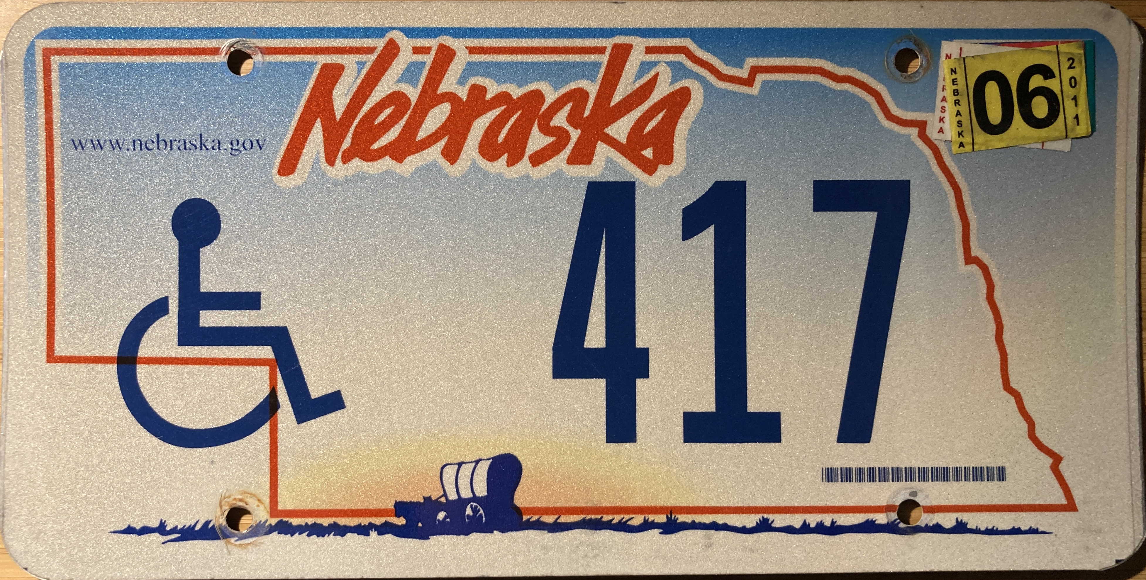 2005 Nebraska US Handicap Plate