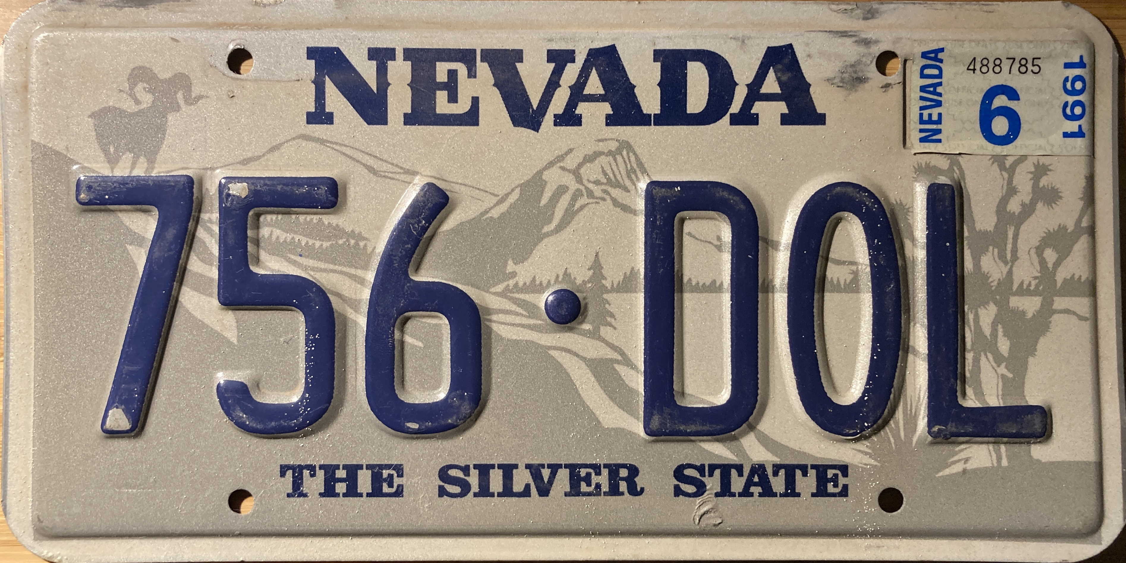 1984 Nevada US Plate