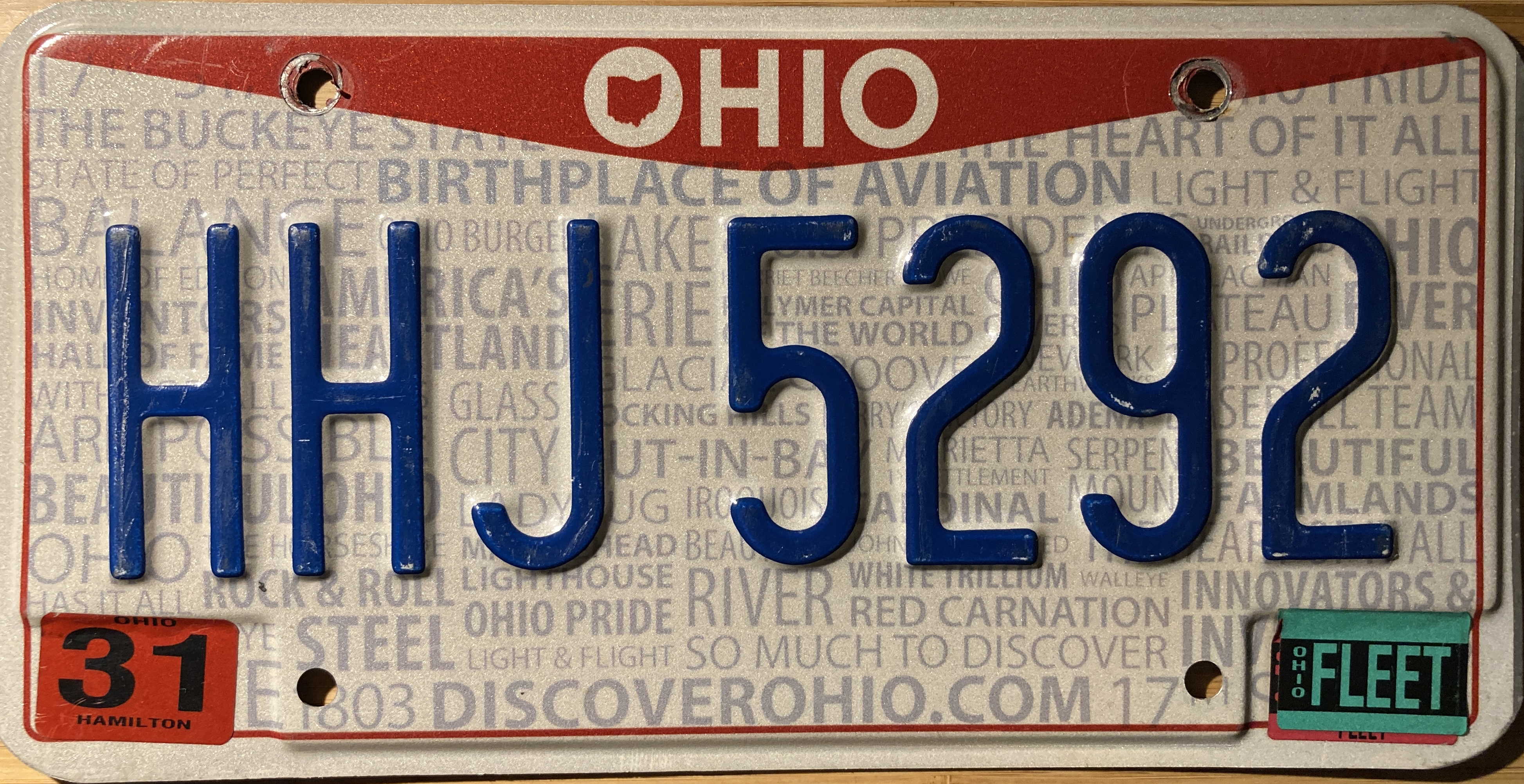 2013 Ohio US Fleet Plate