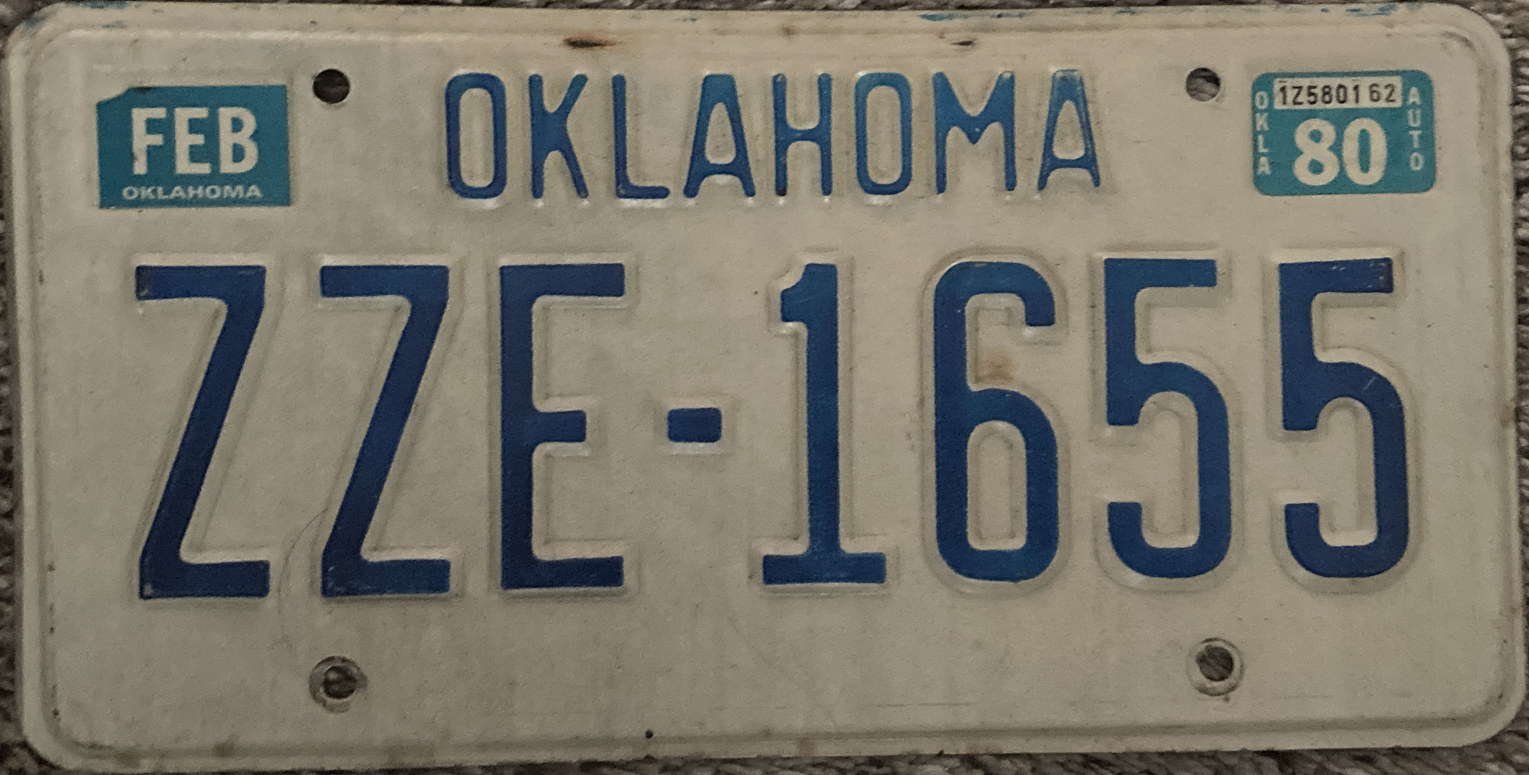1979 Oklahoma US Plate